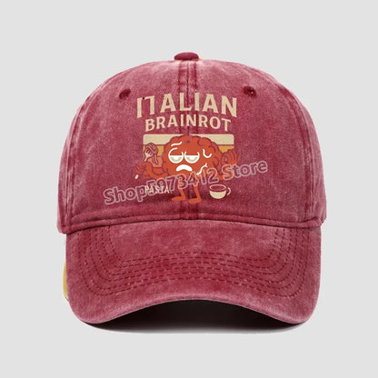 Italienisch Brainrot Damen Herren Mützen Kinder-Baseballmütze Accessoires Mütze Jungen Mädchen Mützen Verstellbar Herren Trucker-Mütze Sonnenhut Kinder Geschenk