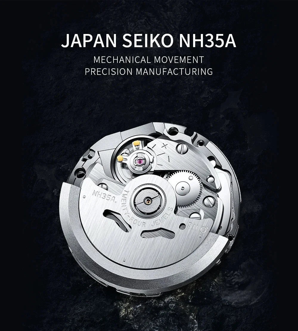 CADISEN Luxury Design 42MM Men Watches Japan MIYOTA 8215 Sapphire Glass Mechanical Automatic Watch Men 100M Waterproof