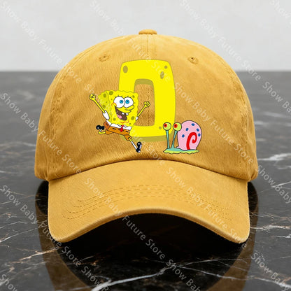 Spongebobs New Baseball Caps for Adult Cartoon Letter Fashion Man Women Washed Hat Summer Vintage Caps Anime Cute Birthday Gifts
