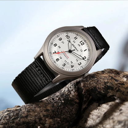 BERNY Automatic Full Titanium Watches for Men Sapphire Super Luminous Mechanical Field Watch Date 10ATM Sports Easy Read