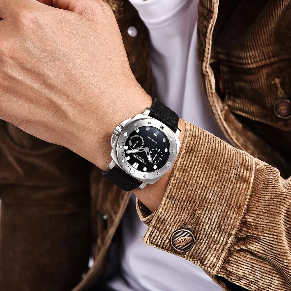 PAGANI DESIGN Men Mechanical Watch Luxury Sapphire Glass Luminous Automatic Watch 200M Waterproof Stainless Steel Watch For Men