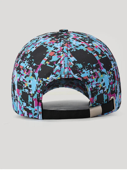 Sommer-Baseballkappe mit Graffiti-Motiv und Leuchtelementen, Unisex, Outdoor-Sonnenschutz, modische Sportkappe, lässige Duckbill-Kappe