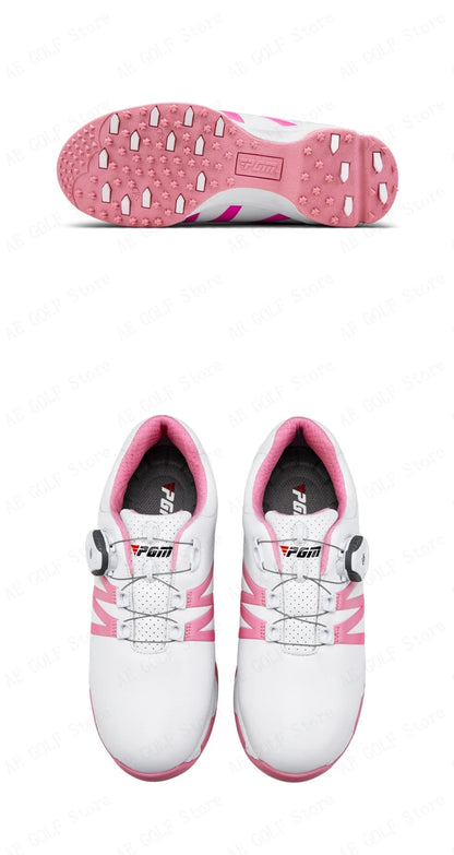 PGM Boys Girls Golf Shoes Lightweight Soft and Breathable Waterproof Anti-Slip Universal Outdoor Sports Shoes XZ127