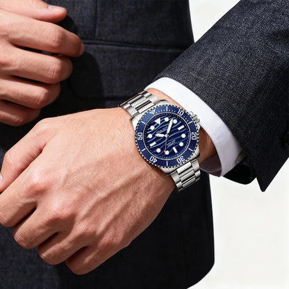 Seagull Ocean Series Automatic Man Mechanical Wristwatches Wave Dial Calendar 200m Waterproof Luminous Diving Watch reloj  6203