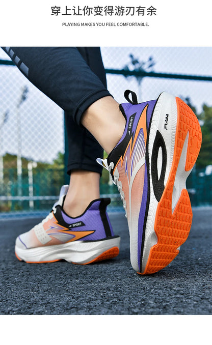 Men's Sports Running Shoes Marathon Air Cushion Breathable Lightweight Comfortable Women's Outdoor Athletic Sneakers Jogging Tennis