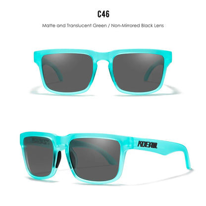 Kdeam 2026 High Quality Polarized Sunglasses for Men Transparent Gray Frame Fashion Unisex Outdoor Luxury Eyeglasses For Couple