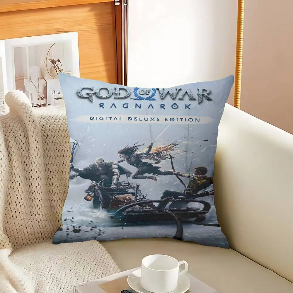 God of War Ragnarok 2022 Cushion Cover Polyester Sofa Cushions Decorative Throw Pillows Home Decoration Pillowcover