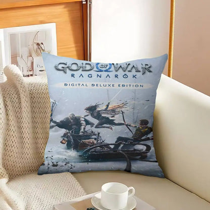 God of War Ragnarok 2022 Cushion Cover Polyester Sofa Cushions Decorative Throw Pillows Home Decoration Pillowcover