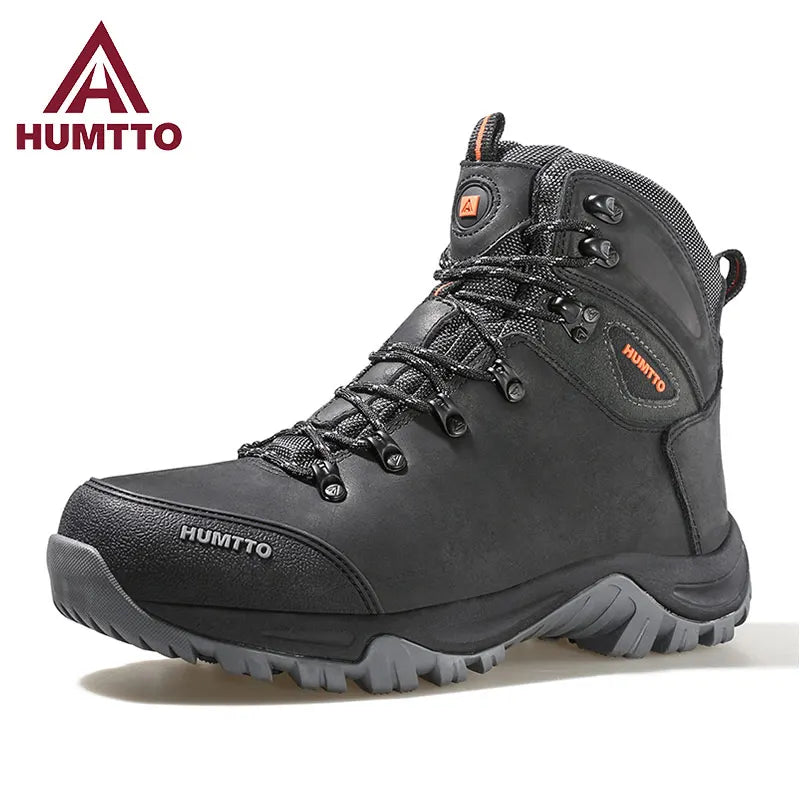 HUMTTO Hiking Shoes Men's Waterproof Hunting Boots Tactical Desert Combat Ankle Trekking Boots Male Women Warm Leather Sneakers
