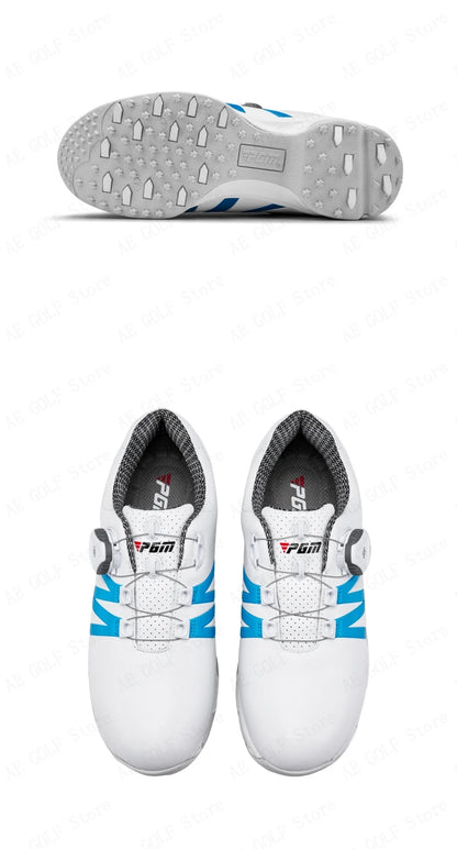 PGM Boys Girls Golf Shoes Lightweight Soft and Breathable Waterproof Anti-Slip Universal Outdoor Sports Shoes XZ127