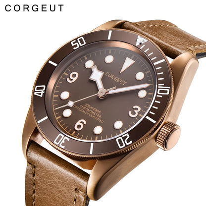 Luxury NH35A Corgeut 41mm Automatic Men Watch PVD Case Sapphire Military Male 10BAR wim Watches Luminous Mechanical WristWatches