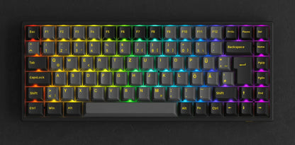 Akko 3084B Plus Black & Gold 75% ISO-DE Layout Mechanical Gaming Keyboard Hot-Swappable Multi-Modes 2.4GHz / USB Type-C / BT 5.0
