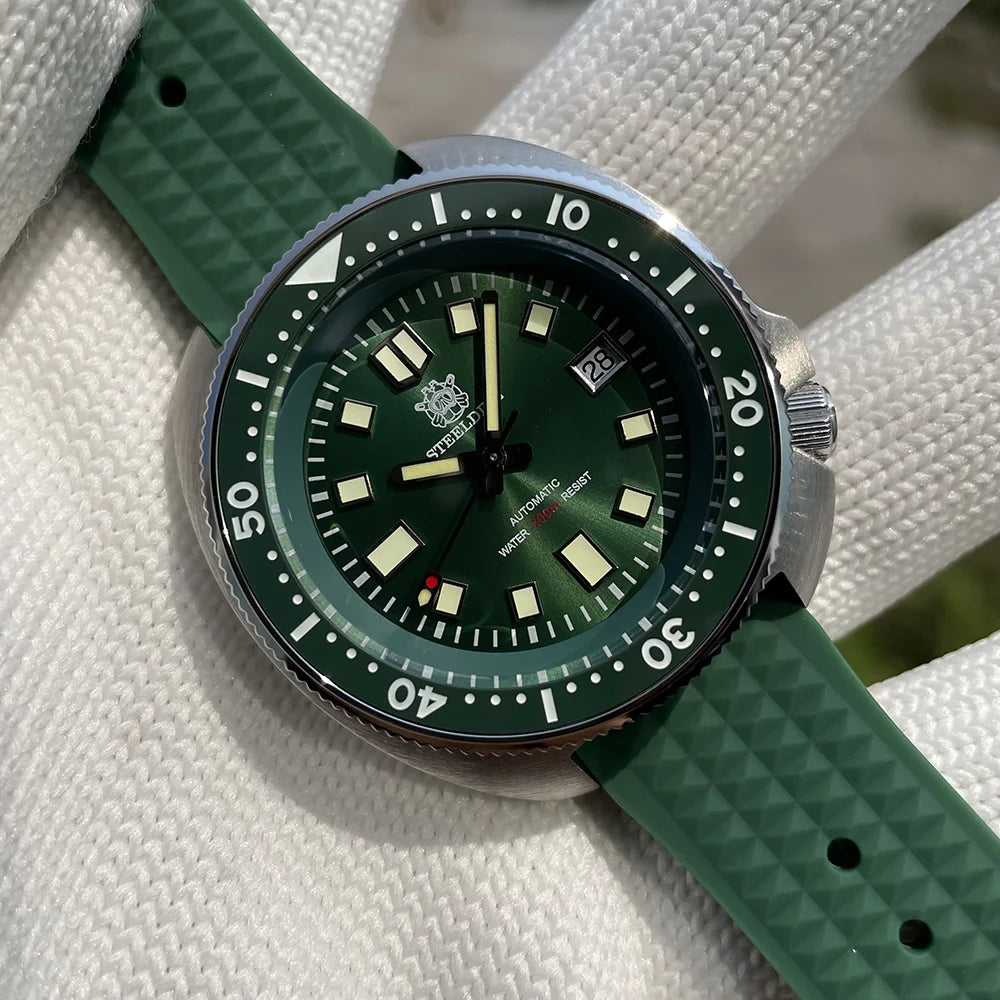 STEELDIVE SD1970 Automatic Mechanical Diver Watch Captain Willard NH35 Watches TURTLE Homage Water Resistant 200M Dive Watch Men