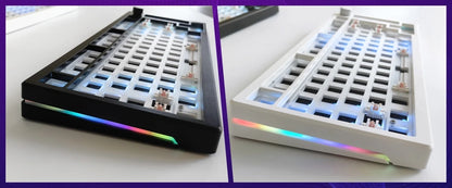 MAIMOOO KX75 75% Keyboard Kit Hotswap Transparent Full RGB Backlit 2.4GHz/Bluetooth Macro Custom DIY Mechanical Keyboard