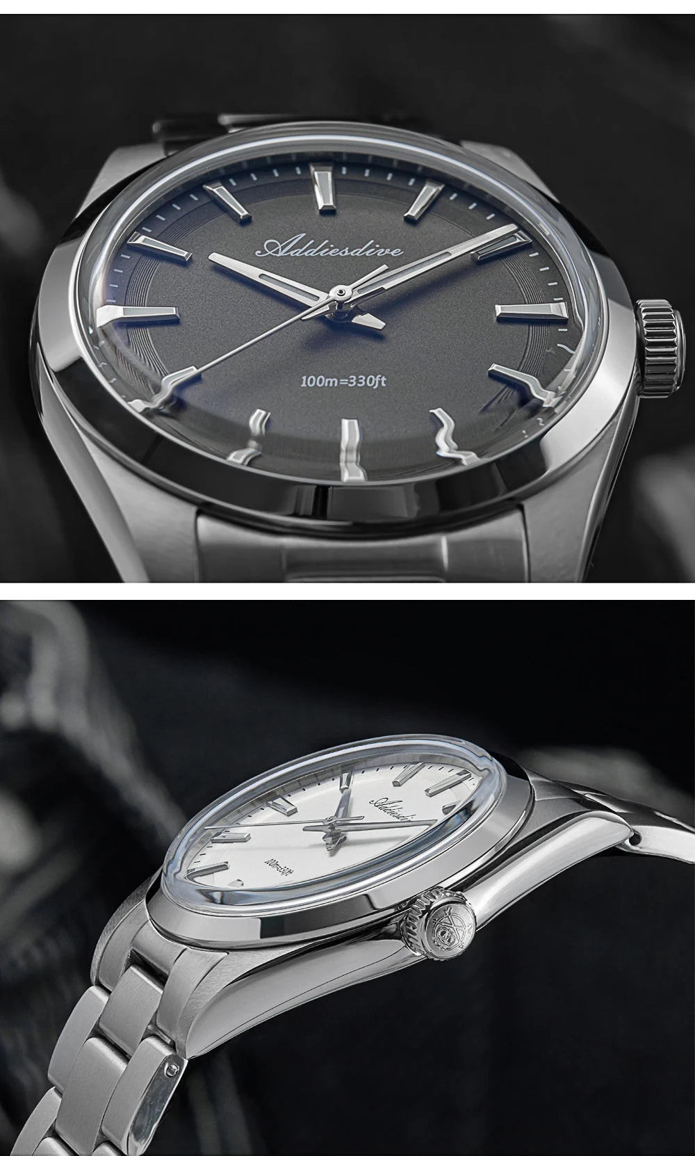 ADDIESDIVE AD2066 Men's Luxury Watch VH31 10Bar Waterproof BGW9 Super Luminous 316L Stainless Steel Reloj Hombre Quartz Watches