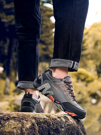 Sapatos de Trekking para Homem Outdoor Lover, Impermeáveis, Botas de Caminhada de Montanha em Couro Genuíno, Sapatos Táticos de Caça Woodland