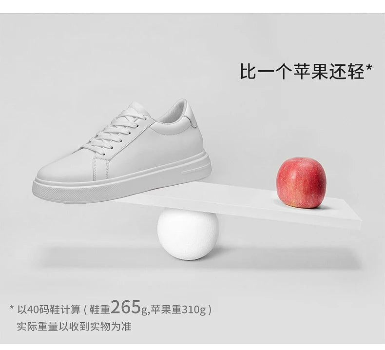 New Men's Sneakers Elevator Shoes Height Increasing Insole 6-10CM High Heels Leather Sport Shoes Men's Shoes