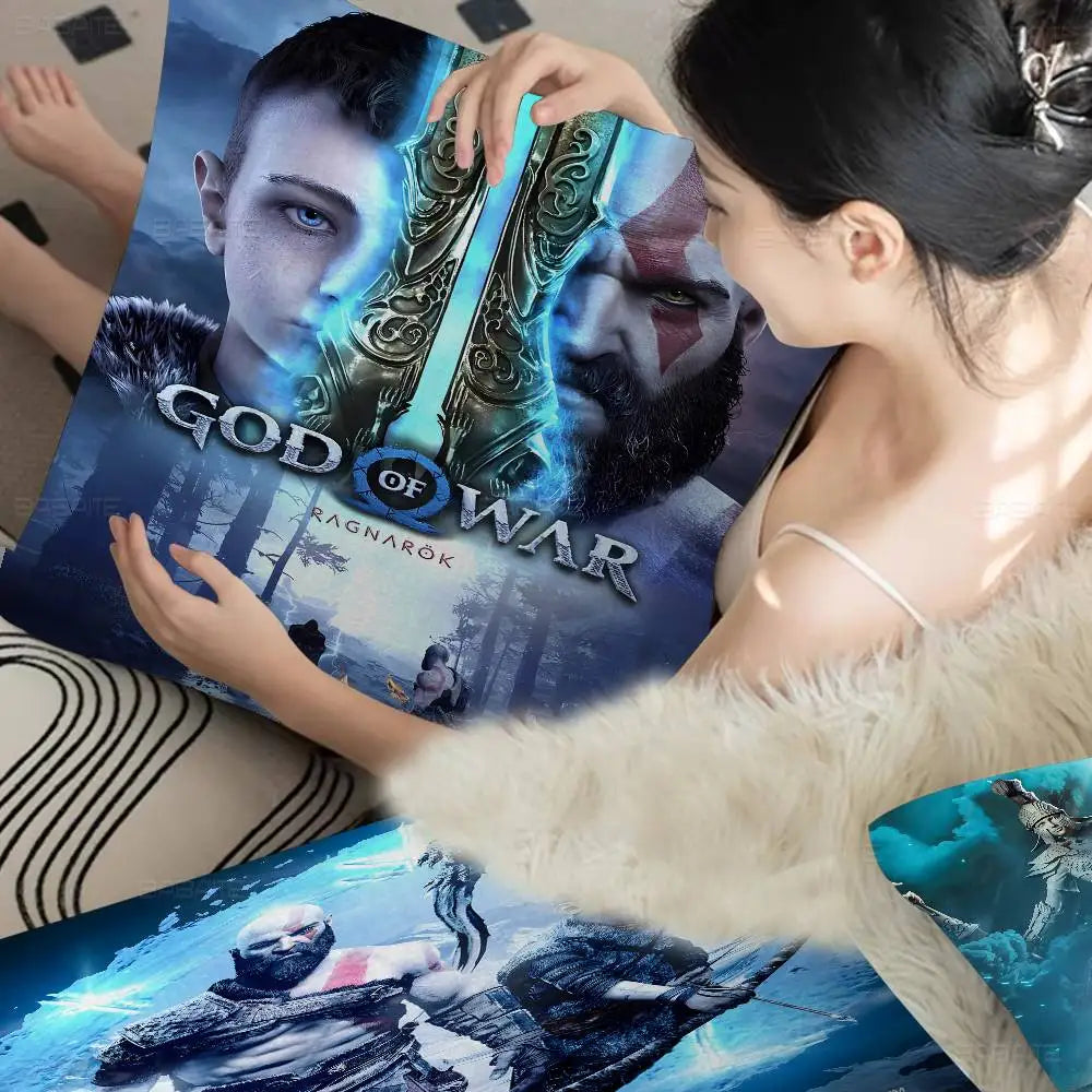 God of War Ragnarok 2022 Cushion Cover Polyester Sofa Cushions Decorative Throw Pillows Home Decoration Pillowcover
