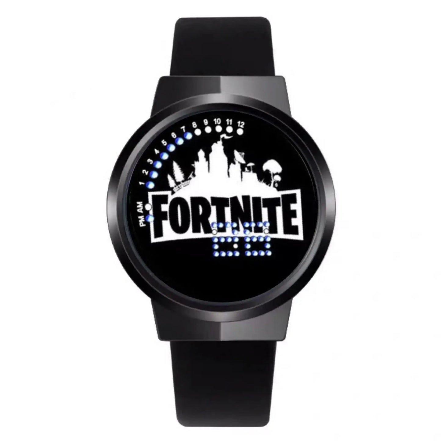 Relógio Fortnite kawaii personalizado com luz noturna LED tátil, estilo cartoon e fashion, relógio eletrónico para estudantes, presente para amigos