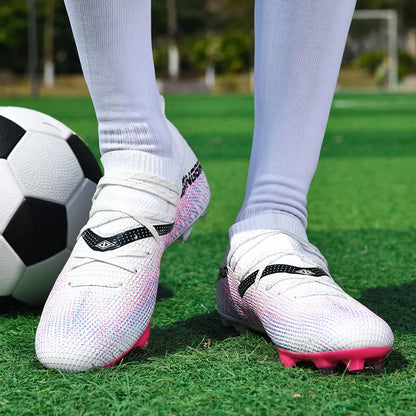 Botas de fútbol de césped profesionales para hombre, botines de fútbol con malla transpirable, zapatillas de fútbol juveniles antideslizantes, sneakers masculinas Society Chuteira