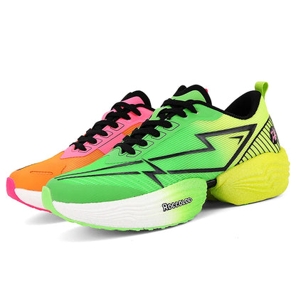 Couple Sports Shoes Professional Marathon Comfortable Jogging Shock-absorbing Training Shoes High Rebound Anti-Slip Racing Shoes