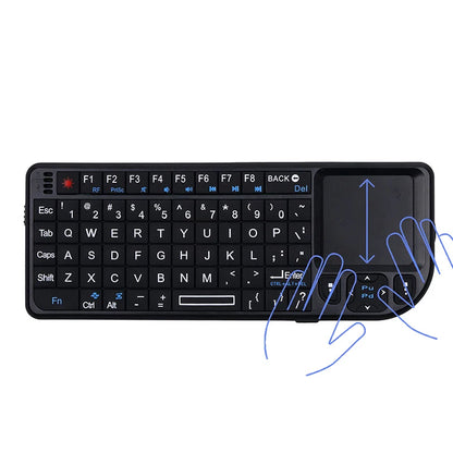 A8 Mini Wireless Keyboard 2.4G 7 Color Backlit 3 in 1 Handheld Keyboard with Touchpad Air Mouse for Android TV Box PC Tablet