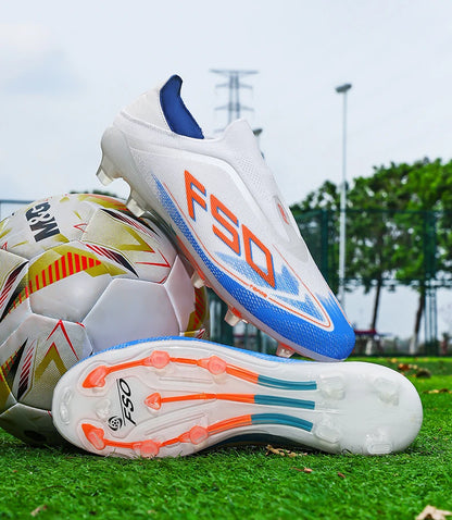New Men's Football Boots Futsal Outdoor Sneakers Match Grass Non-Slip High-Quality Soccer Shoes Cleats Hot-Selling High-Top Light