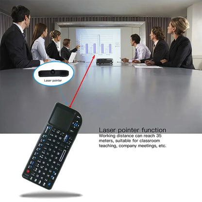 A8 Mini Wireless Keyboard 2.4G 7 Color Backlit 3 in 1 Handheld Keyboard with Touchpad Air Mouse for Android TV Box PC Tablet