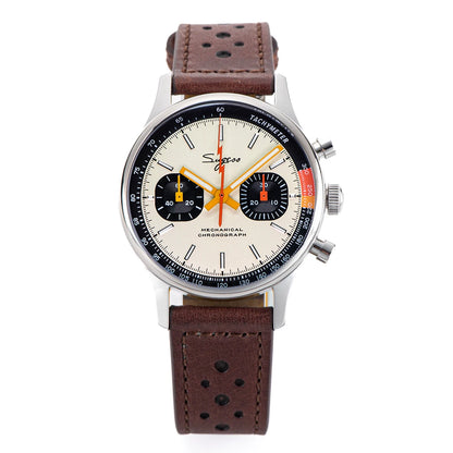Sugess ST1901 Man Watch Mechanical Chronograph Origin Movement Swanneck Wristwatch Official Pilot Sappire Crystal Military Limit