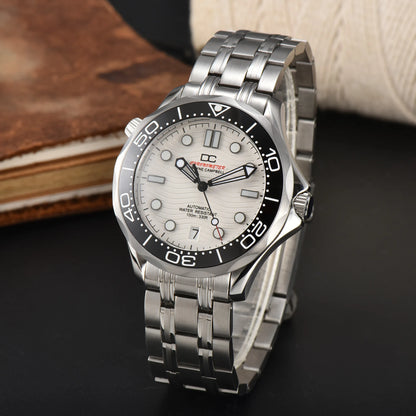 DWAYNE CAMPBELL Top Luxury NH35 Men's Automatic Mechanical Watch Ceramic Bezel Waterproof Classic Business Wristwatch