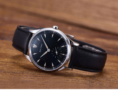 Baltany Men Automatic Watch 38.5mm Pilot Manual Winding Mechanical Wristwatch Sapphire 5ATM Small Second Dial ST1701 ST1700