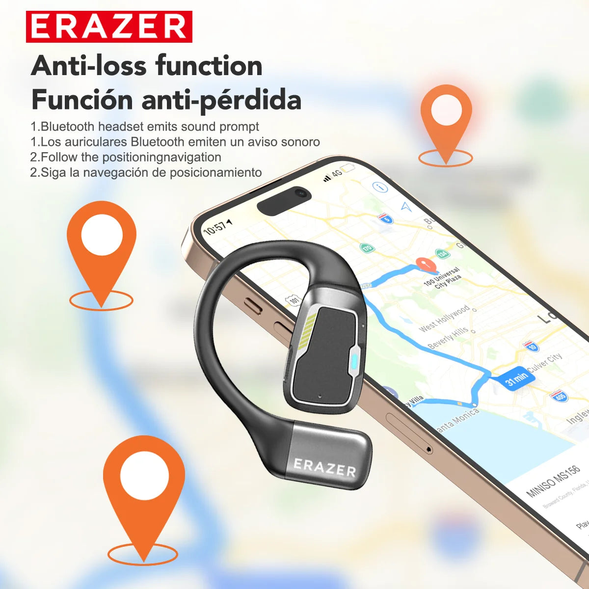[AI Earphone]Translator Erazer XP6 Bluetooth Earphones Sleep ASMR Headset DIY Equalizer APP AI Wireless Headphones Office Travel