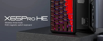Attack Shark X65 PRO HE Magnetic Switch Keyboards 8K RT 0.001mm Side Engraving Bluetooth Wireless Gaming Keyboards Windows Mac PC