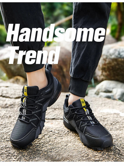 Sapatos de Caminhada para Homem Todo-o-Terreno, Calçado Desportivo Outdoor em Malha Respirável, Antiderrapante e Resistente ao Desgaste, Sapatos de Caminhada e Ciclismo Outdoor