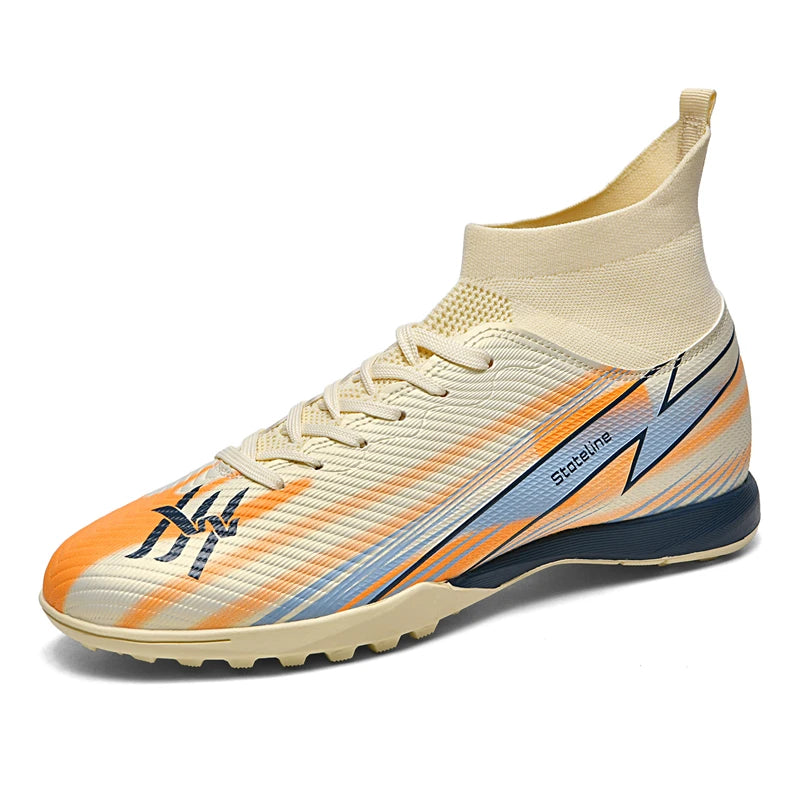 Nouvelles chaussures de football pour hommes, chaussures de match montantes, chaussures de futsal de haute qualité, chaussures de football d'intérieur antidérapantes, baskets d'extérieur, crampons pour gazon, meilleures v