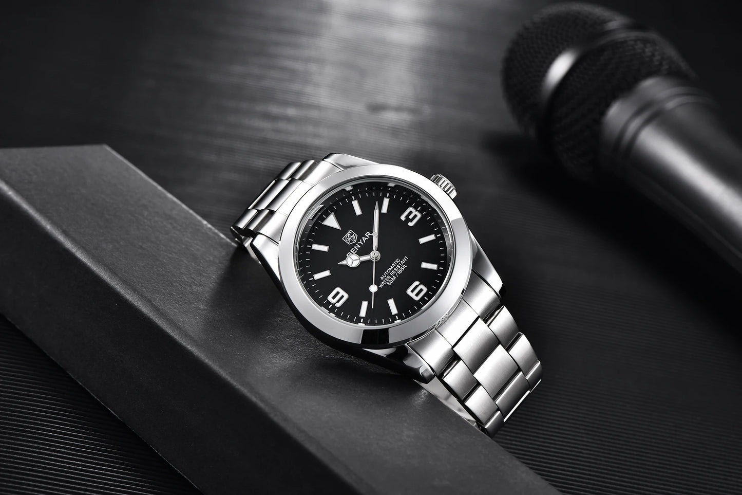 BENYAR 2025 Nuevo reloj mecánico automático para hombre, estilo business deportivo de lujo, relojes para hombre, resistente al agua 50M, Relogios Masculino