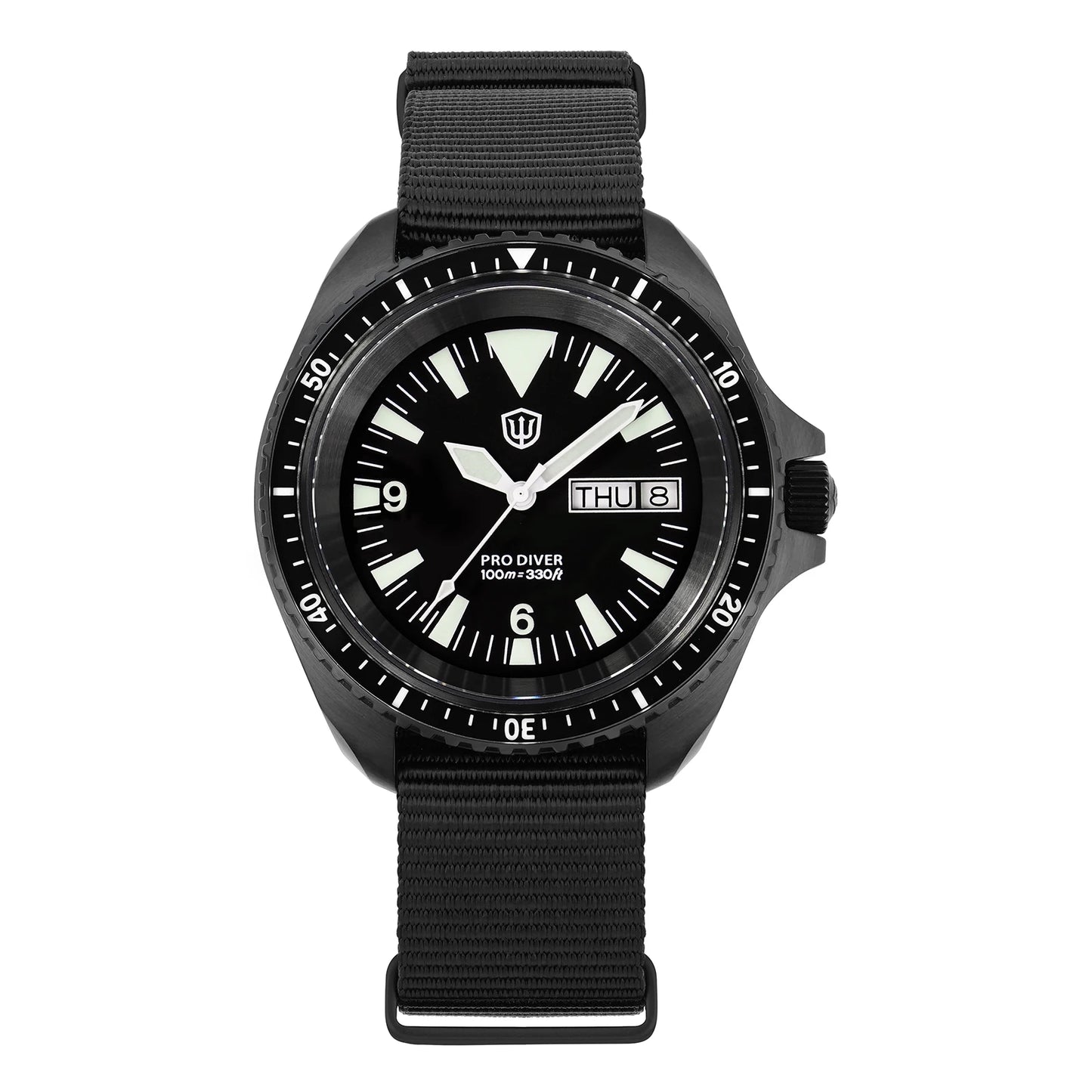 Reloj para hombre Watchdives WD1980 V3 38mm Vintage VH31 Ronda 515 con movimiento de cuarzo, segundero continuo, luminoso y cristal de zafiro
