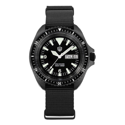 Reloj para hombre Watchdives WD1980 V3 38mm Vintage VH31 Ronda 515 con movimiento de cuarzo, segundero continuo, luminoso y cristal de zafiro