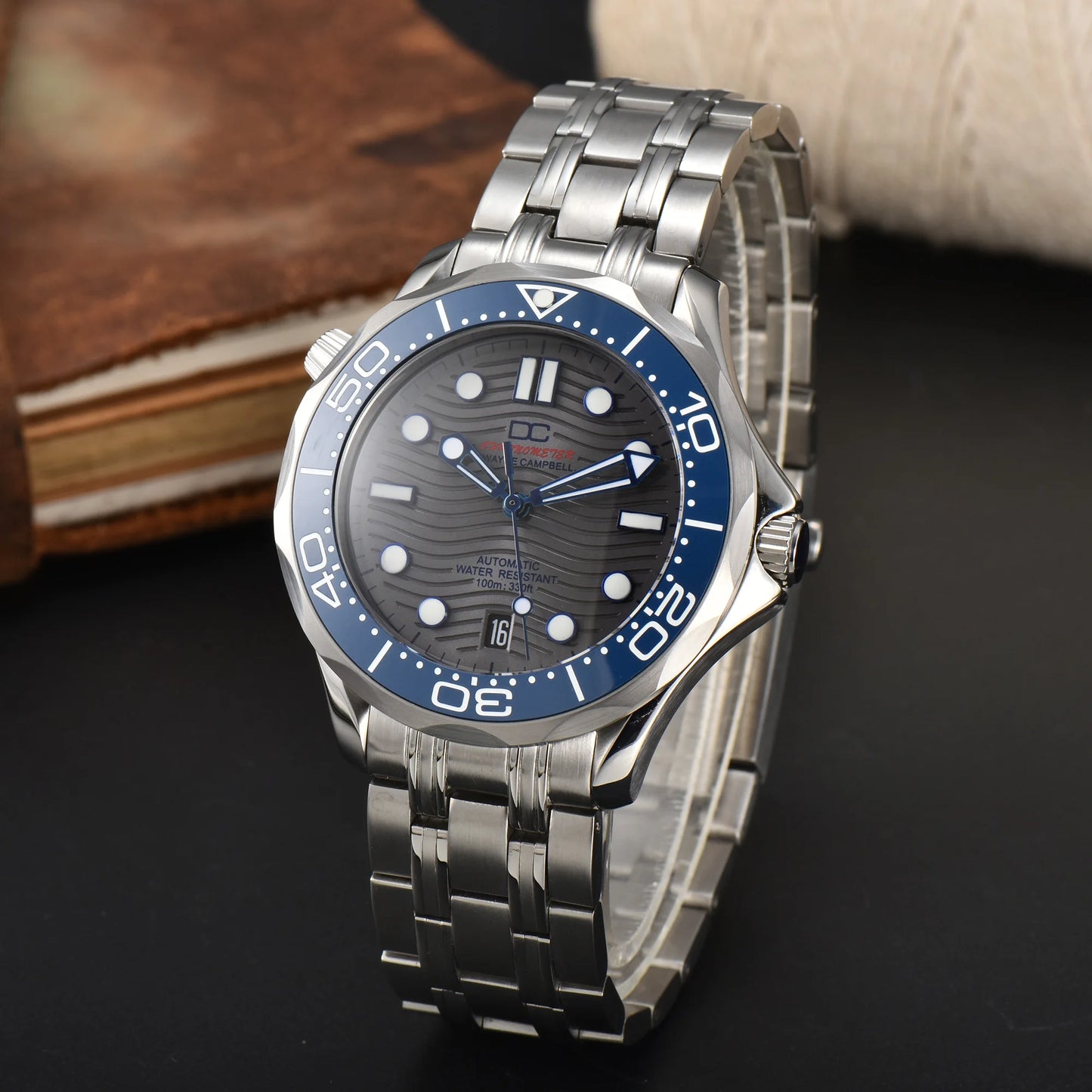 DWAYNE CAMPBELL Top Luxury NH35 Men's Automatic Mechanical Watch Ceramic Bezel Waterproof Classic Business Wristwatch