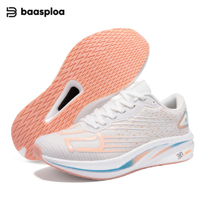 Baasploa Men's Professional Running Shoes Lightweight Breathable Jogging Sports Shoes Female Carbon Plate Anti-slip Sneakers