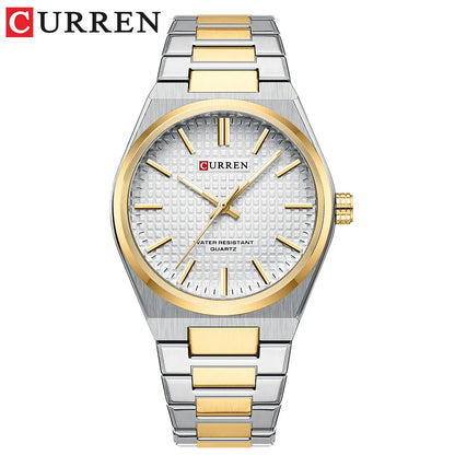 Montre pour homme CURREN 8439 – Modèle de grande marque, style luxe et professionnel, étanche, en acier inoxydable, type militaire, à mouvement quartz.