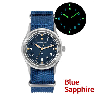 Militado ML14 Quartz Watch Cream Dial VH31/VH65 Sweep Movement Bubble K1/ Sapphire Luminous 36Mm Vintage Watches 100M Waterproof