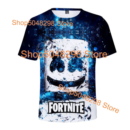 T-shirt Fortnite Bushranger para Crianças, Estampado 3D Banana Peely, T-shirt para Homem e Mulher, Top de Verão Battle Royale, Presentes de Aniversário