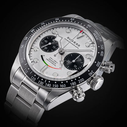 Sugess Chronograph Watch for Mens ST1907 Movement Mechanical Sapphire Crystal Wristwatches Waterproof Pilot Air Force Clock S475