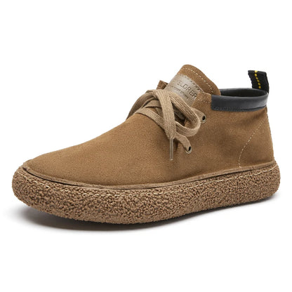 Pantofi casual din piele de căprioară pentru bărbați, de marcă de lux, din piele naturală, realizați manual, cu design antiderapant, pentru primăvară și toamnă