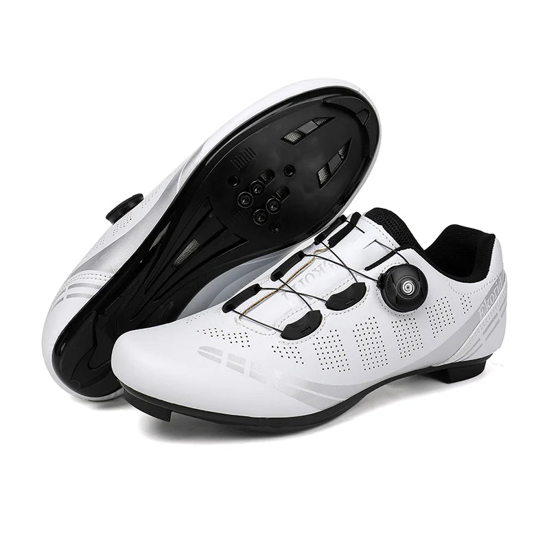 Scarpe da ciclismo da uomo e da donna per bici da strada, competizione e velocità, scarpe sportive da ciclismo autobloccanti con tacchette SPD