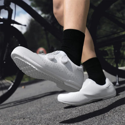 Men's Non-Locking Mountain Bike Shoes Without Cleats Road Bicycle RB Speed Non-Cleat Cycling Shoes Sneakers Flat Pedal MTB Women