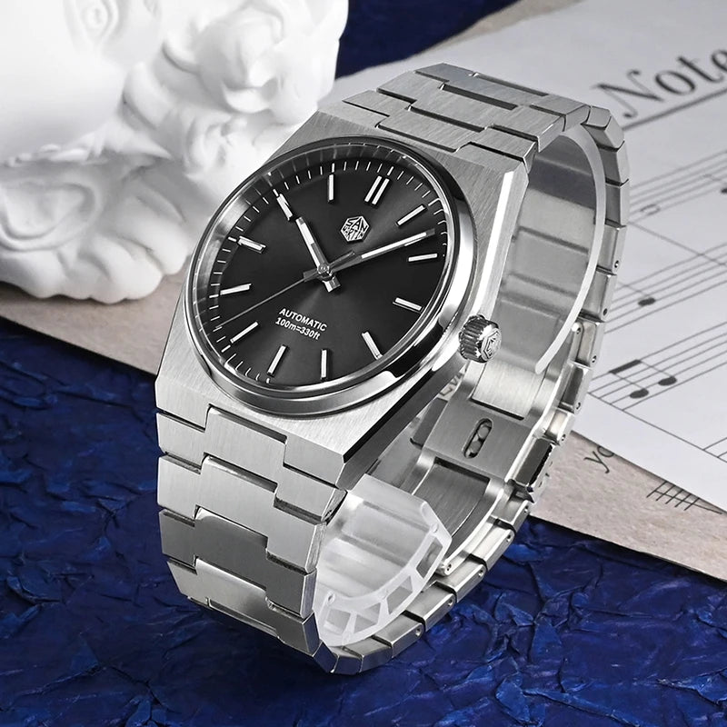 San Martin Classic Men Watch 40mm Miyota 9015 Luxury Dress Automatic Mechanical Wristwatch Quick Release Bracelet SN0023 Watch