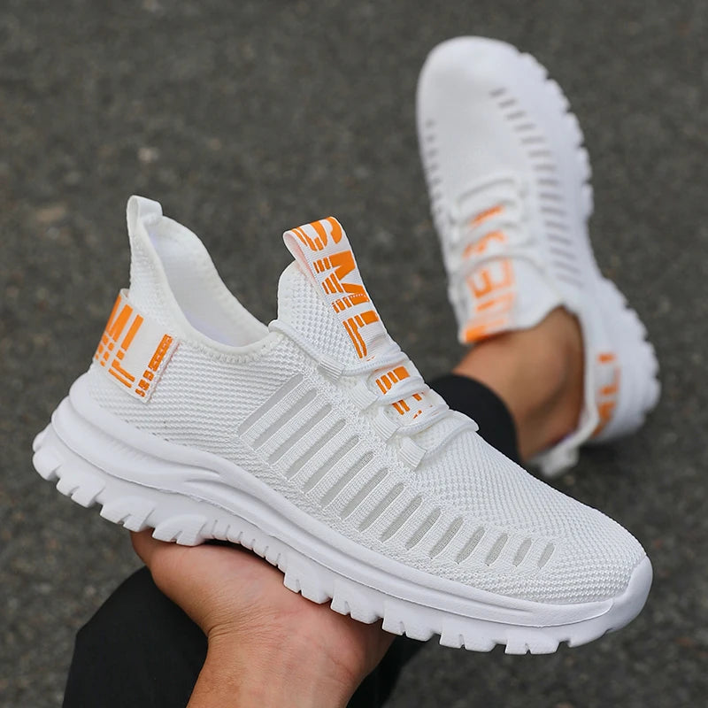 Non-Slip Men's Summer Sneakers Comfortable Breathable Couple Running Shoes Women Tennis Sports Shoe White Walking Man Sneakers