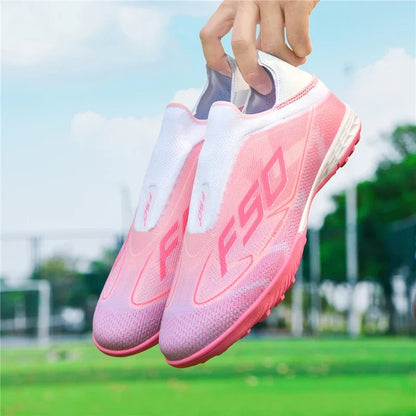 Nouvelles chaussures de football pour hommes, chaussures de sport respirantes, chaussures de futsal antidérapantes, chaussures de football ultralégères, haute tige, haute qualité, pour match en extérieur